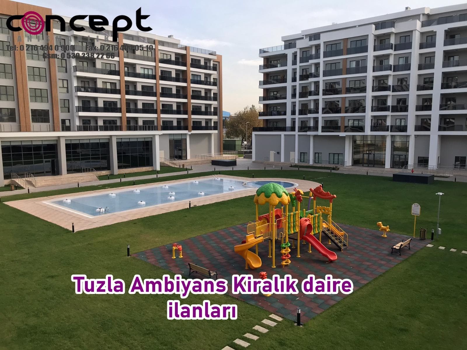 Tuzla Ambiyans 1+1 Kiralık daire Concept Gayrimenkul.
