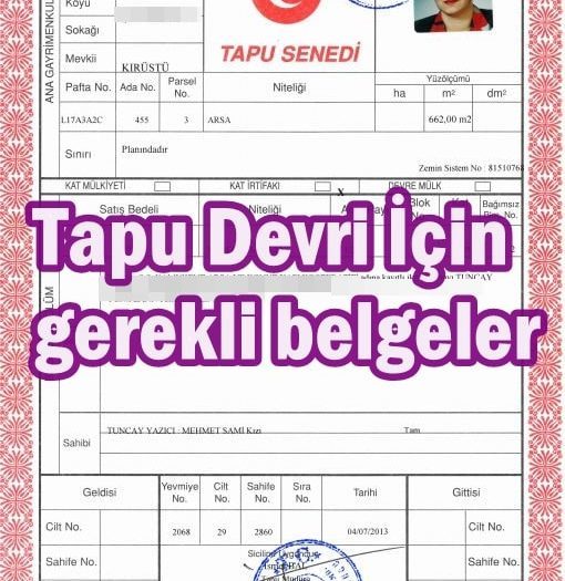 Tapu Devrinde Gerekli Evraklar